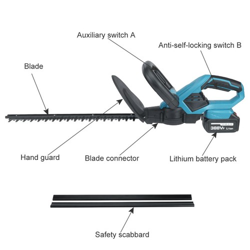 Cordless hedge trimmer garden - hedge,